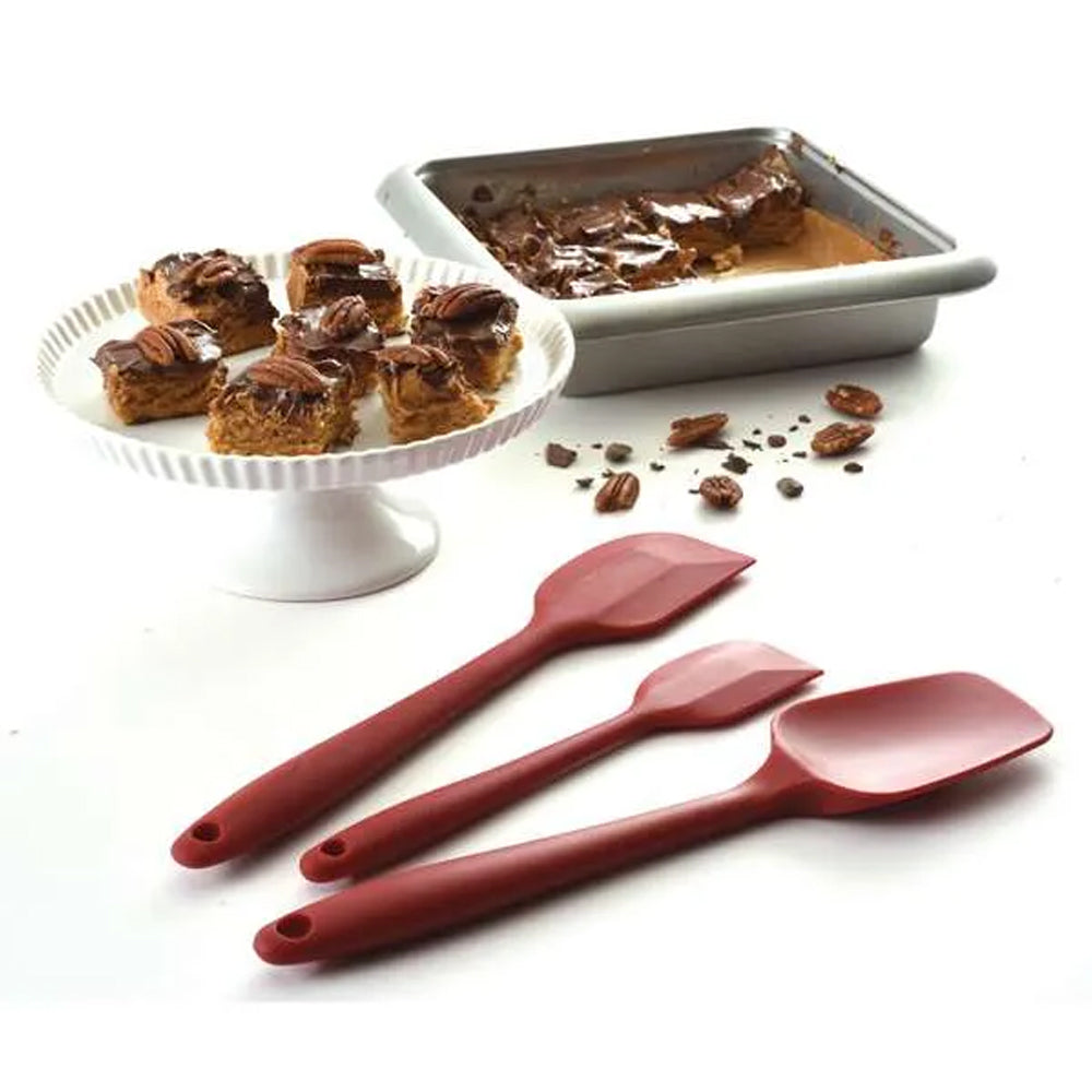 Norpro Red Silicone Spatula Set, 3 Piece Set