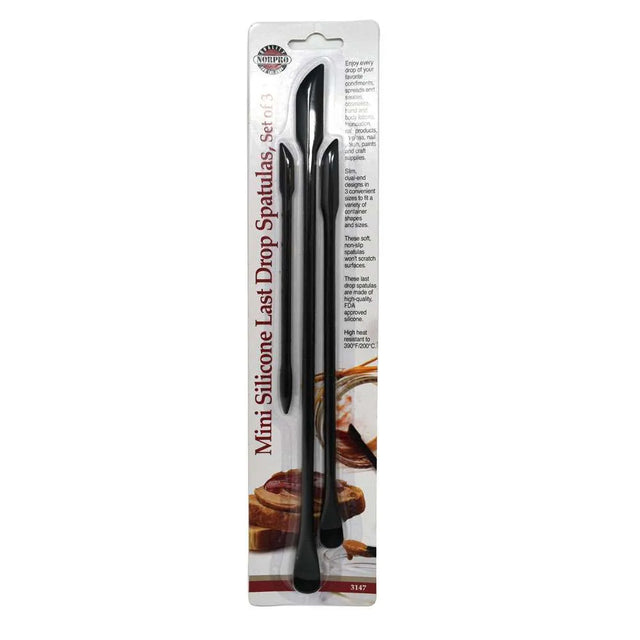 Norpro Mini Silicone Last Drop Spatulas, 3 Piece Set