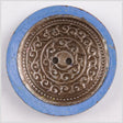 Light Blue and Silver Foiled 2-Hole Coconut Button - 74L/47mm