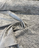 Tabu Gray Minor Soft Chenille Velvet Texture Upholstery Fabric - Gray Minor, 56" Width (1 Yard)