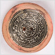 Light Orange and Silver Foiled 2-Hole Coconut Button - 74L/47mm