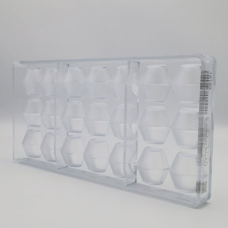 Chocolate World Horizontal Cone Polycarbonate Chocolate Mold, 21 Cavities