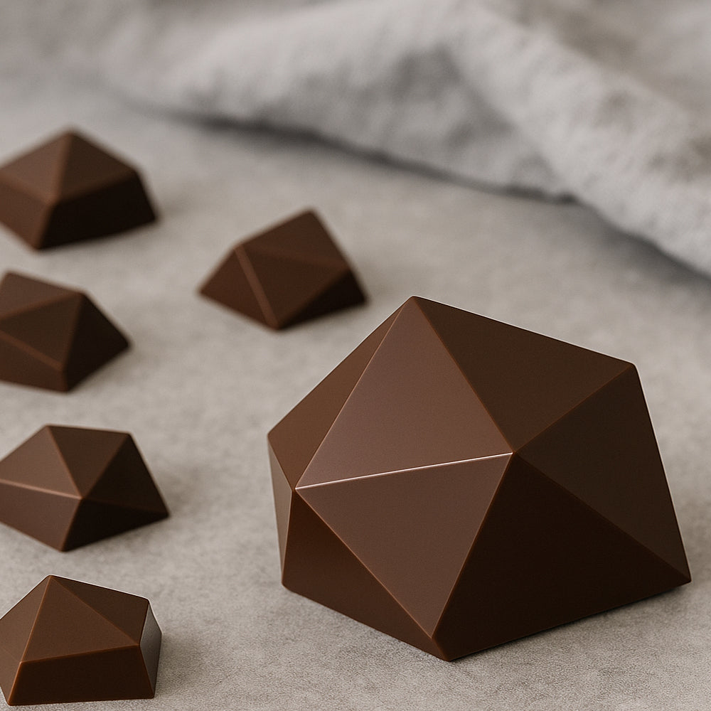 Chocolate World Faceted Polycarbonate Chocolate Mold, 24 Cavities