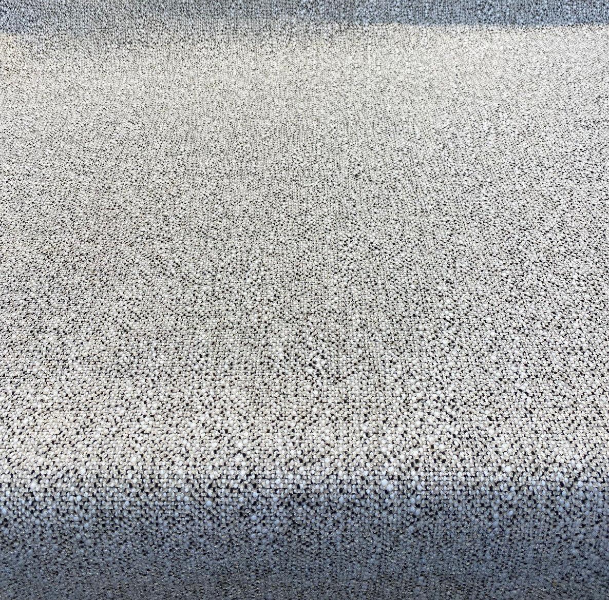 Leopard Snow Tweed Chenille Fabric - Beige Off White With Black Leopard Pattern, 56" Width (1 Yard)