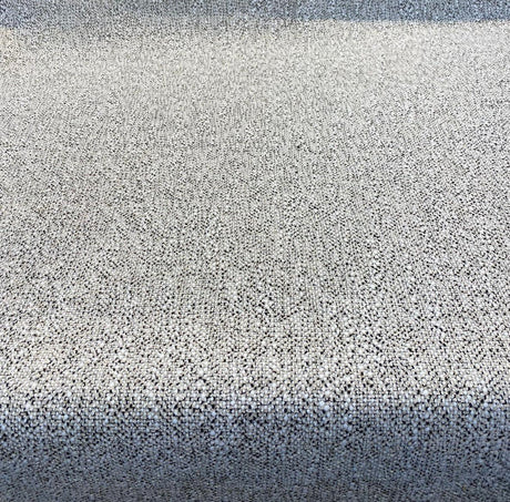 Leopard Snow Tweed Chenille Fabric - Beige Off White With Black Leopard Pattern, 56" Width (1 Yard)