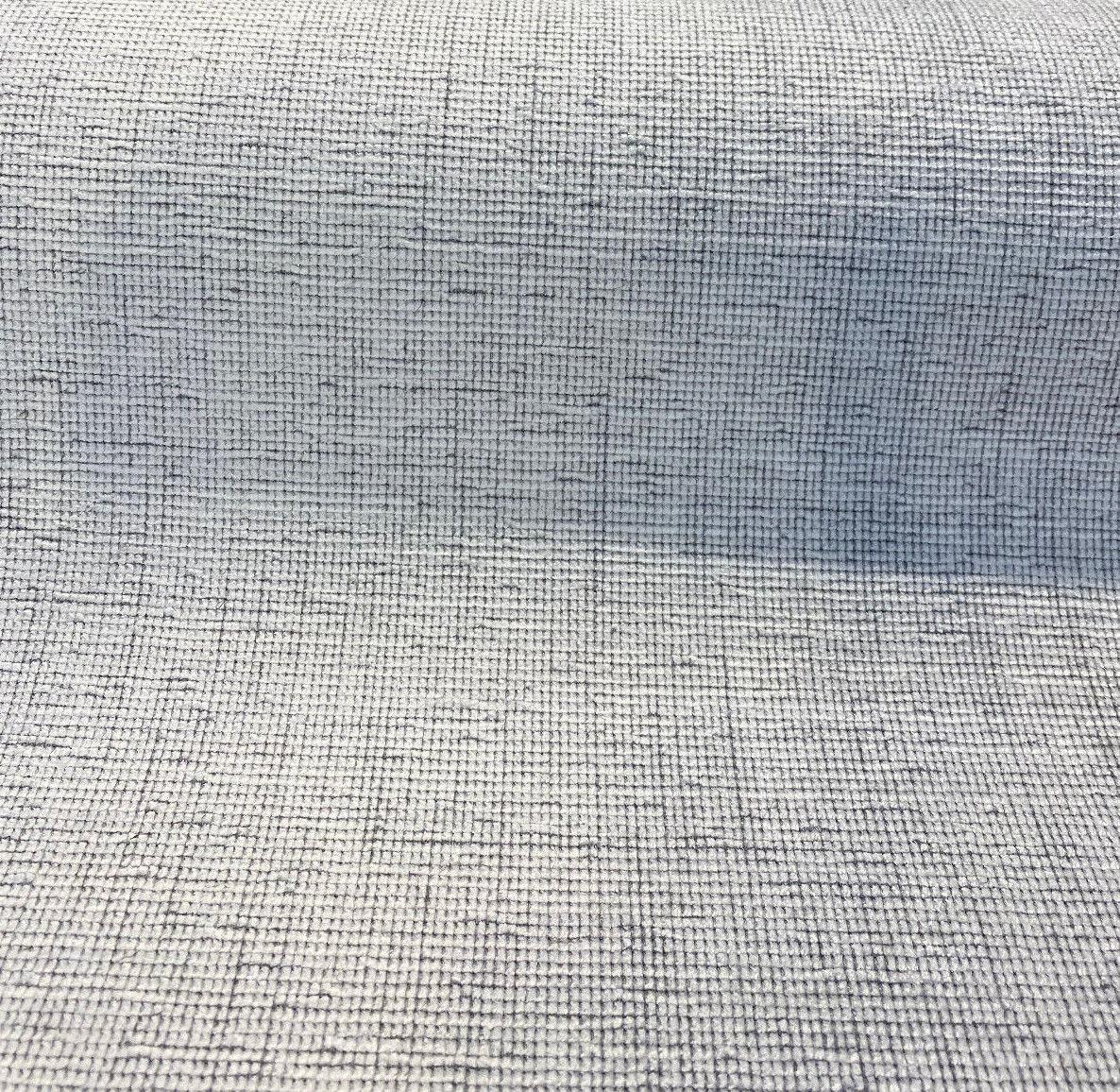 Pataya Dove Chenille Fabric - White Gray Subtle Stripes, 56" Width (1 Yard)