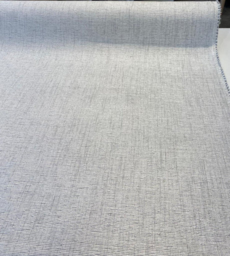 Pataya Dove Chenille Fabric - White Gray Subtle Stripes, 56" Width (1 Yard)