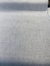Pataya Dove Chenille Fabric - White Gray Subtle Stripes, 56" Width (1 Yard)