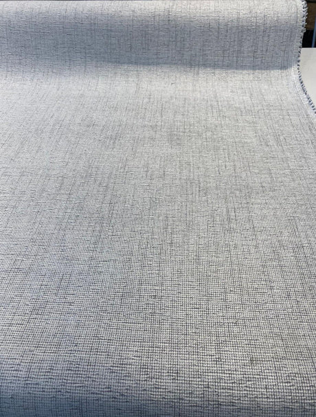 Pataya Dove Chenille Fabric - White Gray Subtle Stripes, 56" Width (1 Yard)