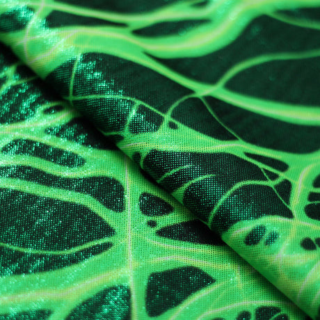 Lightning Bolt Nylon Spandex Fabric - Multi-Color Lightning Bolt Print, 58/60" Width (1 Yard)