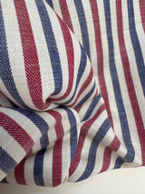 Cotton Twill Fabric Multicolour Stripes Herringbone
