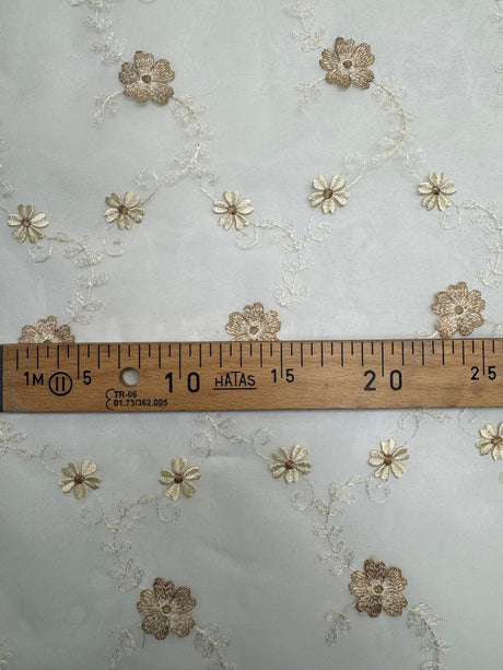 Embroidered Polyamide Viscose Organza