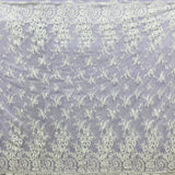 3 Yards Chantilly Embroidered Lace Fabric with Eyelash Scallop