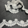 Beaded Corded Lace Trim 1.75" Wide