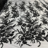 Beaded Embroidered Lace Mesh