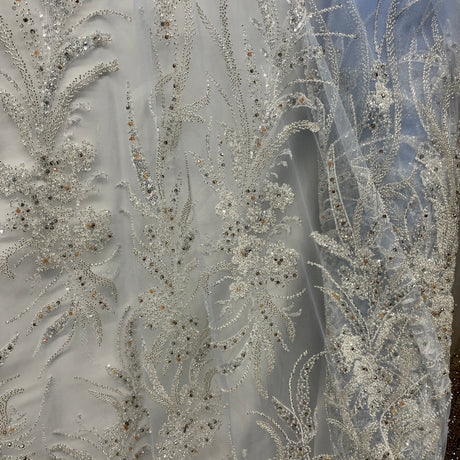 Beaded Embroidered Lace Mesh