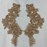 Beaded Floral Lace Applique