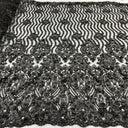 Beaded 3D Floral Lace Mesh