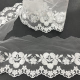 Polyester Lace Trimming Colorful Floral Embroidered 2.5" Wide