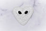 Embroidered Heart Patch with Eyes