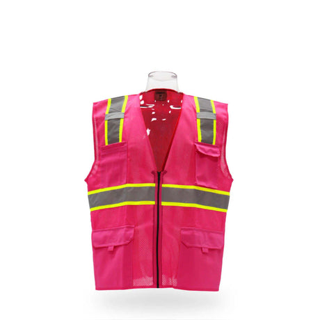 Multi pocket Safety Vest  10 Pack 100% polyester