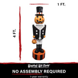 4ft Lighted Jack-o-Lantern Nutcracker Resin Porch Decoration