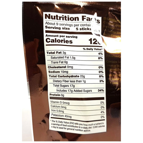 Palitos de chocolate oscuro con naranja 4 oz