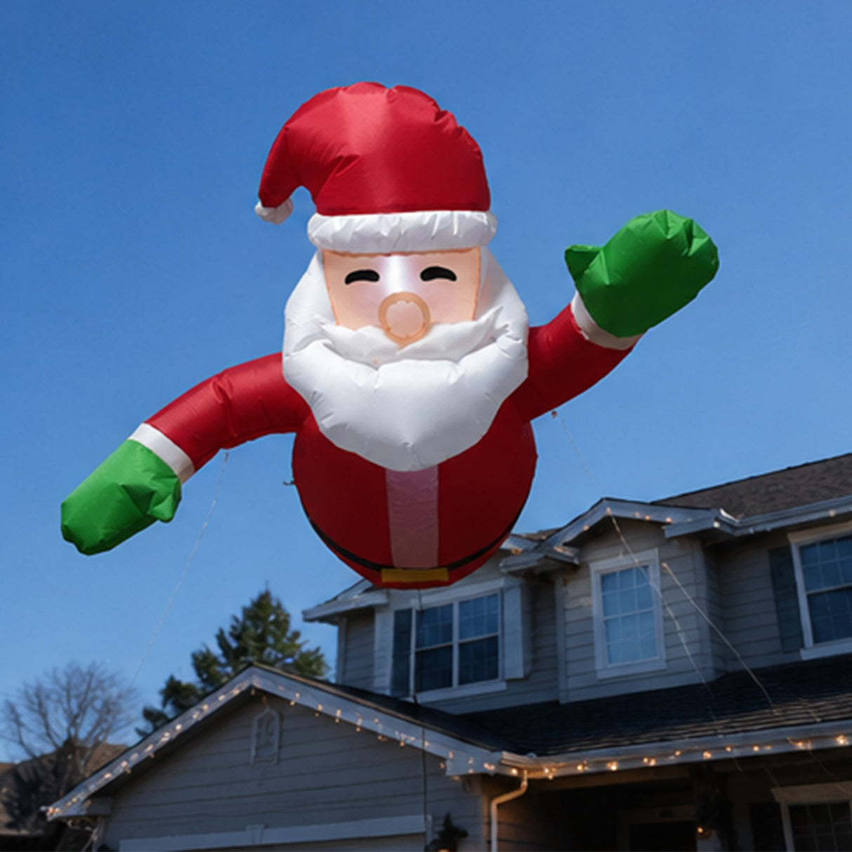 2.5FT Wall Hanging Santa Christmas Decoration