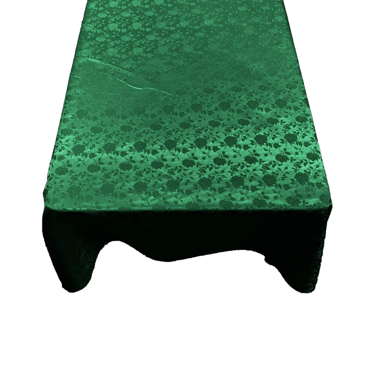 Square Tablecloth Roses Jacquard Satin Fabric - Floral Rose Jacquard, 36" X 36" (1 Piece)