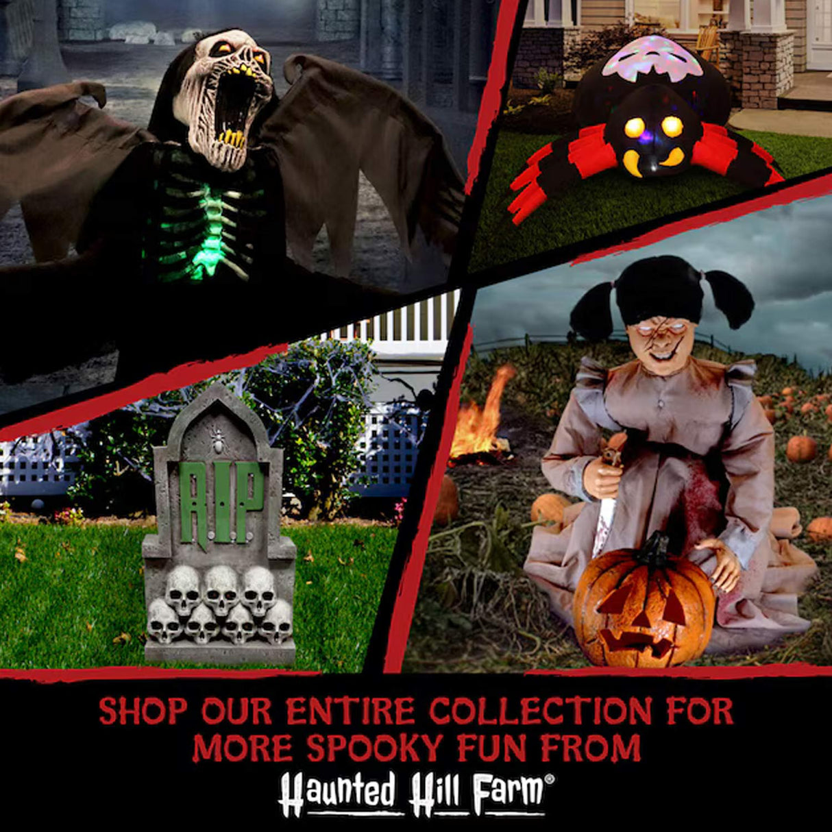 10ft Lighted Inflatable Jack-o-Lantern Yard Halloween Decoration