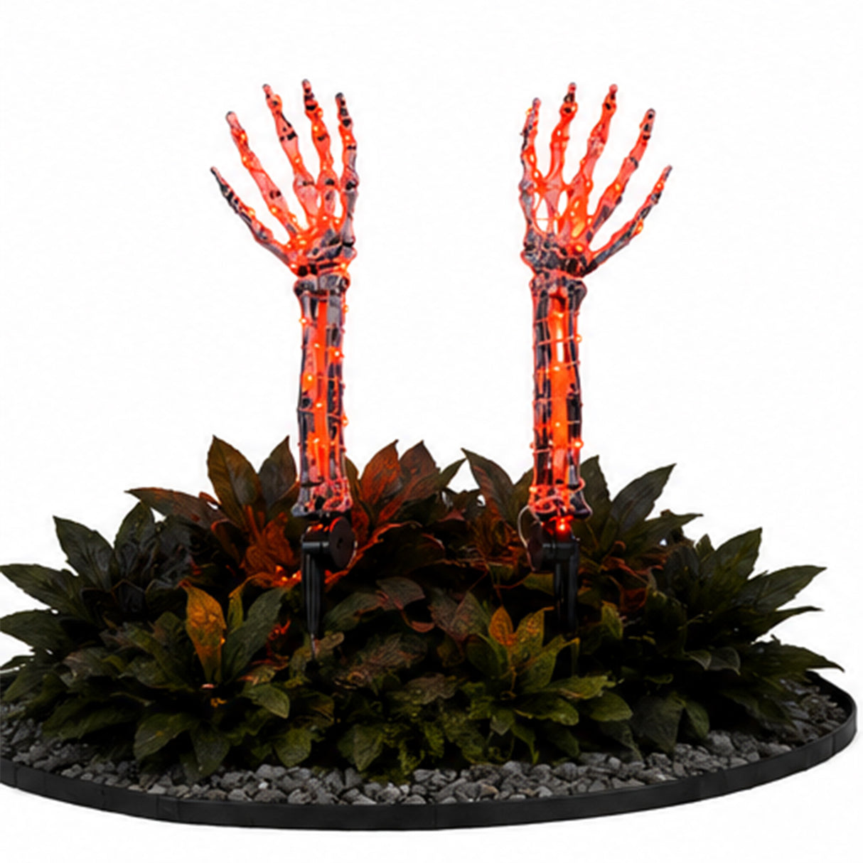 1 Pair Orange LED Ghost Hands Halloween Decoration
