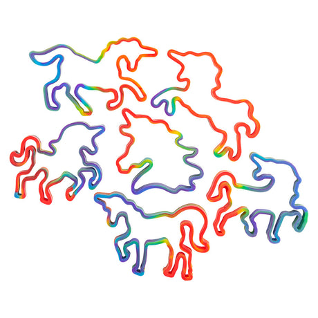 Unicorn Rainbow Silicone Stretch Bands (144 Pc Can)