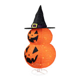 2.83 Feets Lighted Jack-o-Lantern Witch Hat Yard Decoration