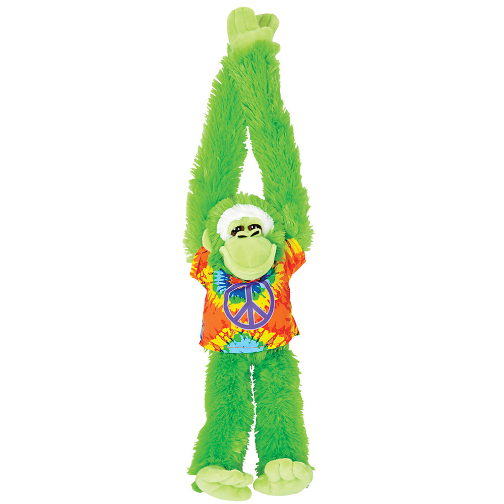 Hanging Ape Plush With Tie-Dye Shirt Ape Plush
