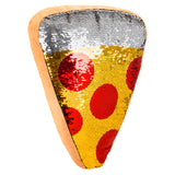 Plush Flip Sequin Pizza Pillow