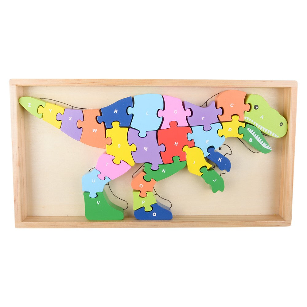 Wooden T-Rex Letter Puzzle (1 PC)