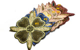 Beaded Floral Sew-On Applique 8x8
