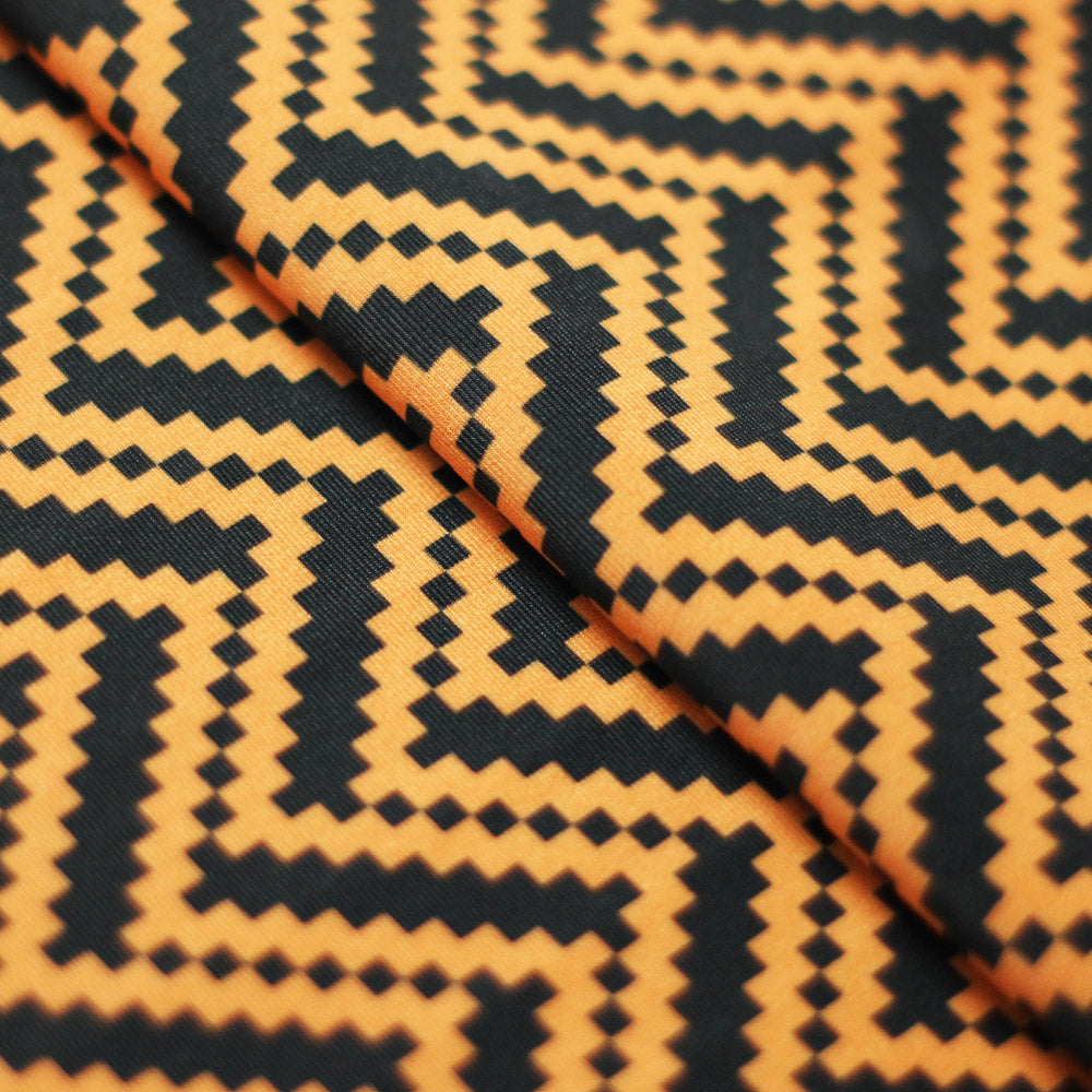 Zig Zag Racer Polyester Spandex Fabric - Multiple Colors, Chevron Zig Zag, 58/60" Width (1 Yard)
