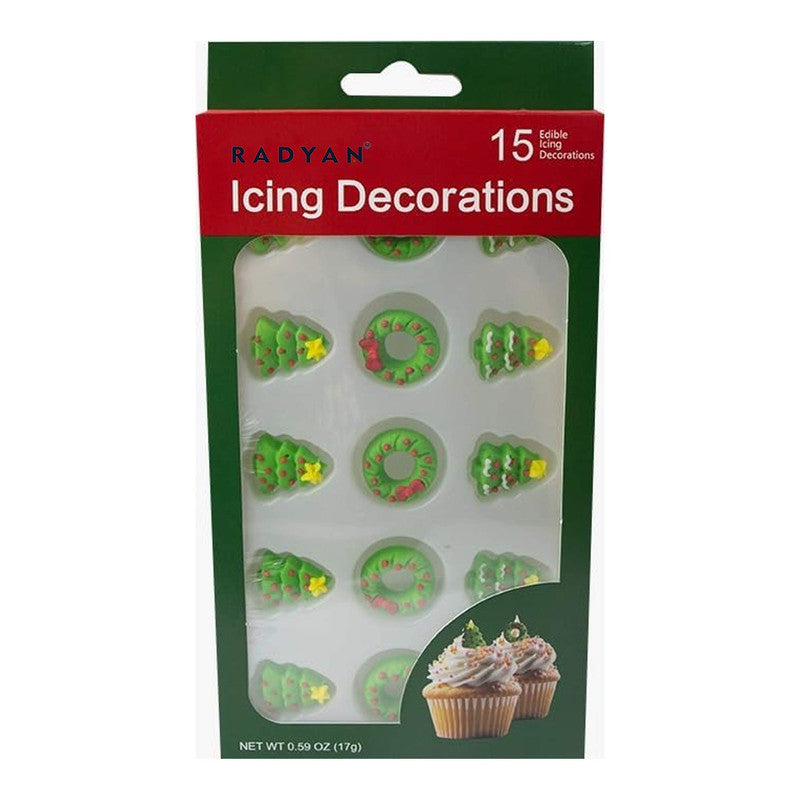 Christmas Edible Cake Decorations Candy Cupcake Topper