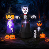 94.5" Ghost Skull Pumpkin Halloween Yard Decor Set