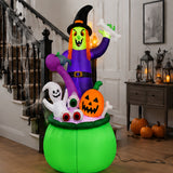 6FT Halloween Witch Inflatable Yard Decoration