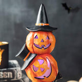 14.25-Inches Glitzhome Tabletop Lighted Jack-o-lantern Door decoration with Pumpkin stand