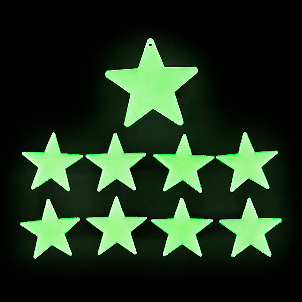 Glow In The Dark Star And Moon Stick Ons (1 DZ)