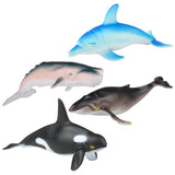 Whale and Dolphin Figurine Set (7 Pc Mesh Bag)