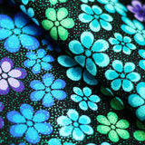 Floral Trance Nylon Spandex Fabric - Multi-Color Floral Print, 58-60" Width (1 Yard)