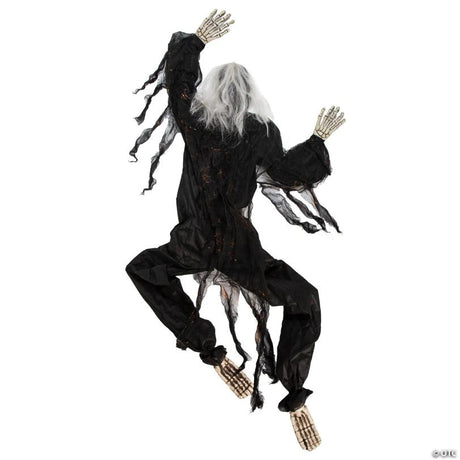 RADYAN Climbing Zombie Halloween Decoration with Tattered Jumpsuit for Yards shown in a clear product image