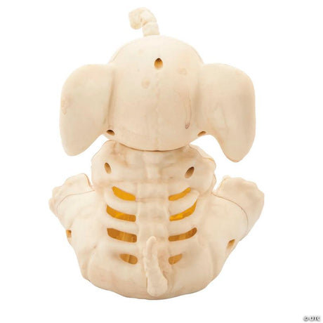 RADYAN Sitting Elephant Skeleton Halloween Tabletop Decoration for Display shown in a clear product image