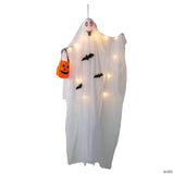 5 Ft. 10 3/4" Hanging Light-Up Ghost with Pumpkin Bag Halloween Decoration