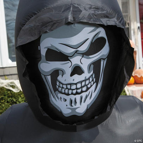 Inflatable Groundbreaker Skeleton Reaper Halloween Decoration, inflates into a giant Halloween yard display