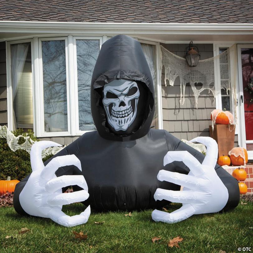 5 Ft. 11” Inflatable Groundbreaker Skeleton Reaper Halloween Decoration